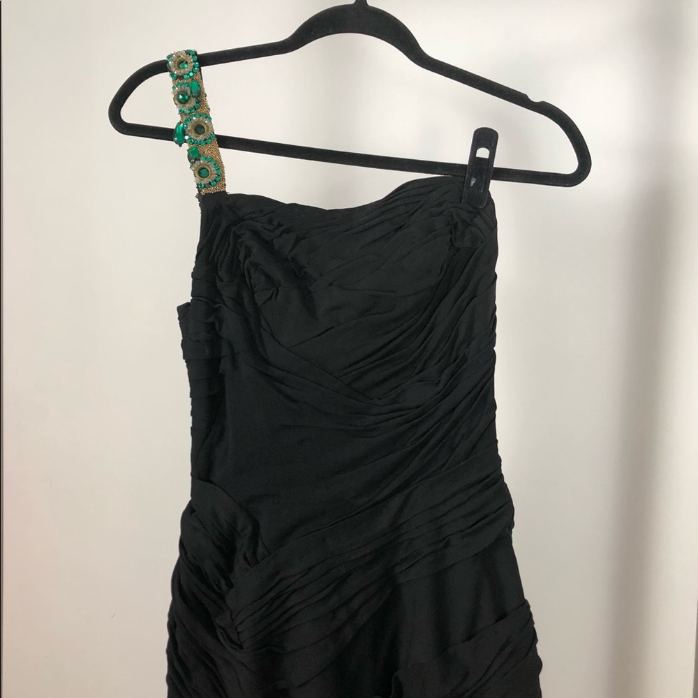 1950s/1960s Vintage Bombshell Beaded Strap One-Shoulder Wiggle Cocktail Dress